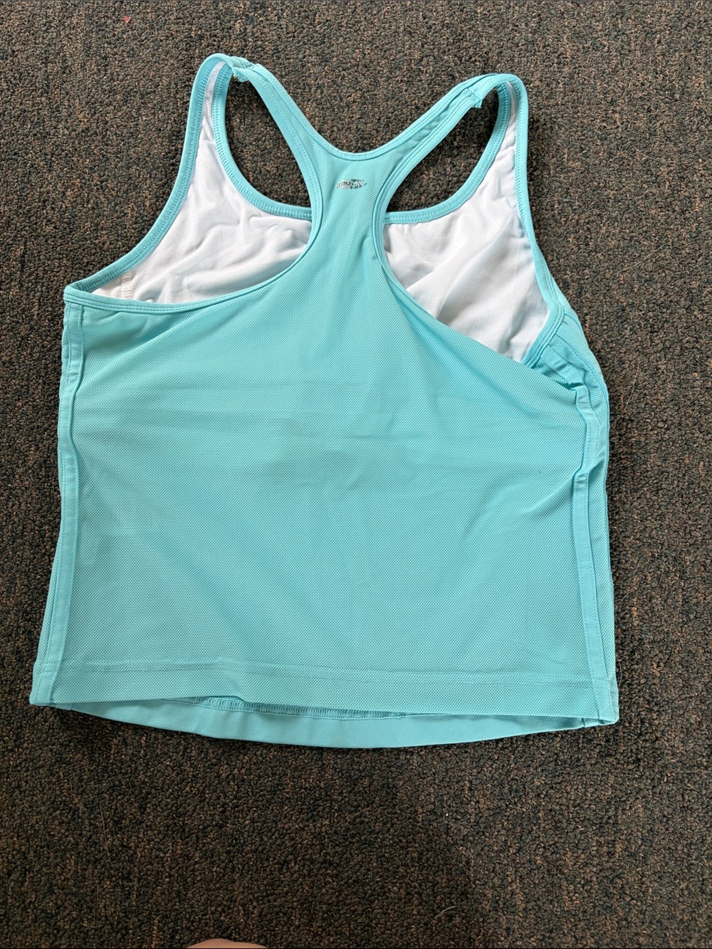 Vintage Early 2000’s adidas Aqua Blue Racerback long line sports bra - Picture 3 of 5